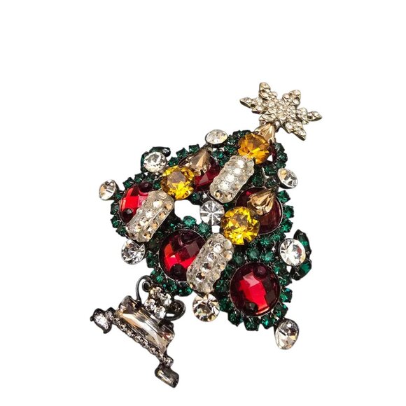 Fabulous Vintage New VRBA Dimensional Christmas Tree Brooch (A8736) - Picture 4 of 8